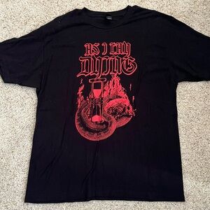 As I Lay Dying Band Tee with Red Reptile Graphic